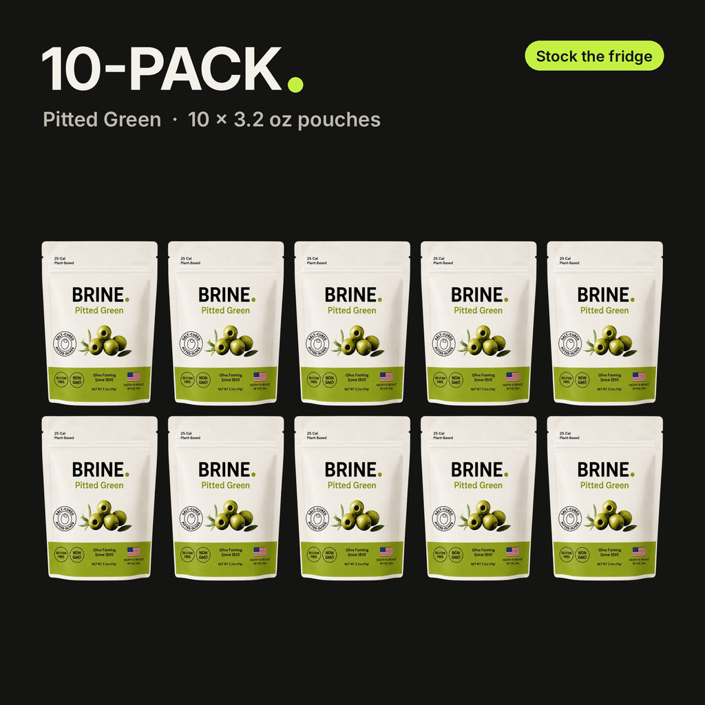 Pitted Green Olives - Pack of 10