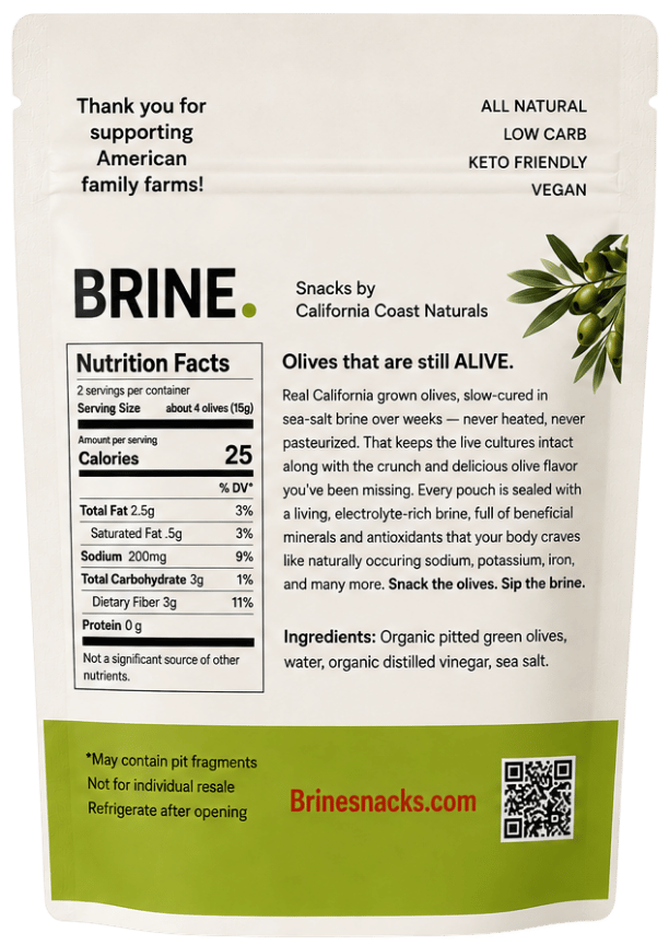 Pitted Green Olives - Pack of 10