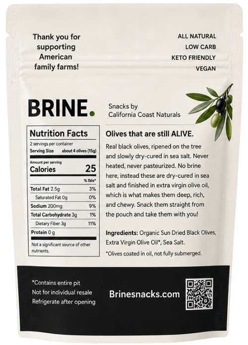 Sun Dried Black Olives - Pack of 10